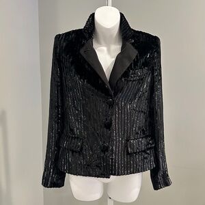 BABYLON Beautiful Shimmering Pinstripe Blazer Jacket Sz 40 or 4 NWT